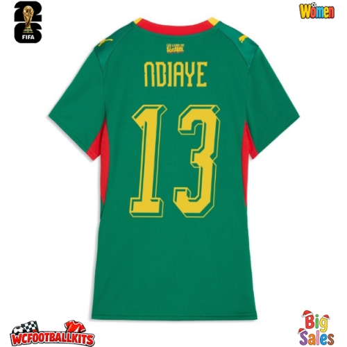 Senegal Iliman Ndiaye #13 Replica Away Stadium Shirt for Women World Cup 2026 Short Sleeve